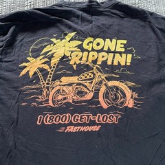 Fasthouse Gone Rippin T-Shirt Black Short Sleeve Graphic Tee Men’s Large