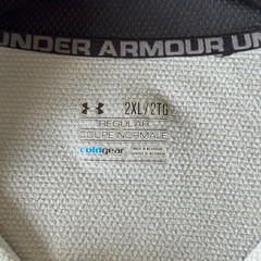 Under Armour Mens 2XL Black Pullover 1/4 Zip Long Sleeve Coldgear 1232672 Logo