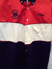 BobCat Concrete Fishing Y2K Speed 2 side button Down Shirt Vintage USA LRG JOHN