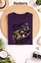Funny Ostrich Penguin Kiwi T-shirt, Flight Was Never an Option Unisex T-Shirt