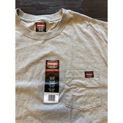 Wrangler Workwear Mens 4XL Heather Gray Pocket Tee Moisture Wicking T-Shirt NEW