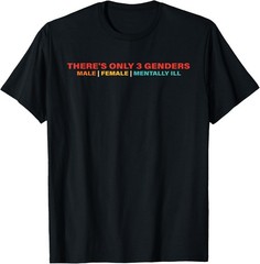 There’s Only 3 Genders Male Female Mentally Ill T-Shirt