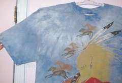 Vtg Y2K The Mountain Horse Visions T-Shirt Size 2XL Native American Warrior AZ