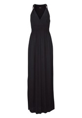 Women’s Sleeveless Maxi Dress – Smocked Waist, Decorative Straps, Unique Prin…