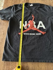 NBA YoungBoy Never Broke Again Men’s T-Shirt Sz L Headgear Classic Jump Man Logo