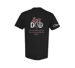 Girl Dad Unisex Graphic T-Shirt With Custom Name on Sleeve