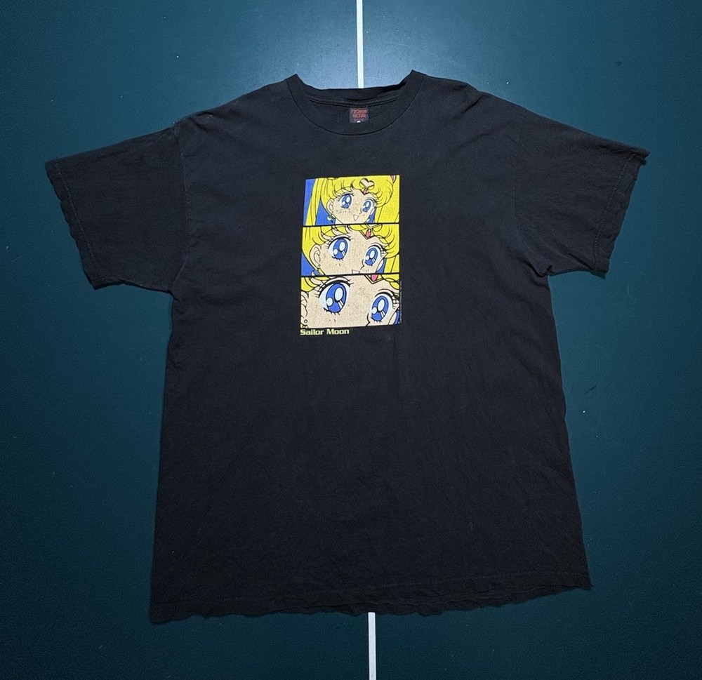Vintage Sailor Moon Eyes Panel T Shirt Men’s XL Fashion Victim 1998 Rare 24×31