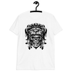 skull tribal king awesome graphic Short-Sleeve Unisex T-Shirt