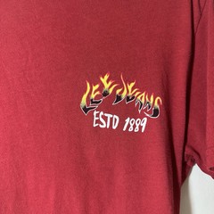 Lee Jeans T-Shirt Men’s Small Graphic Print Cowboy Skeleton Brick Red Tee