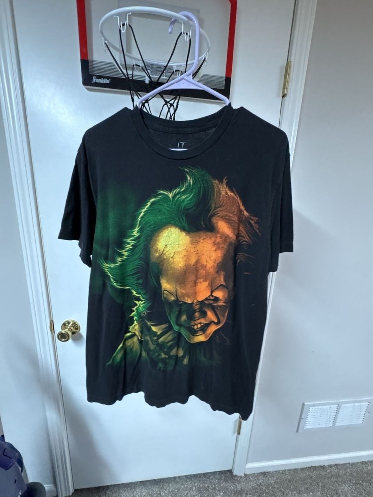 IT Chapter Two Pennywise Face Graphic Print Black T-Shirt
