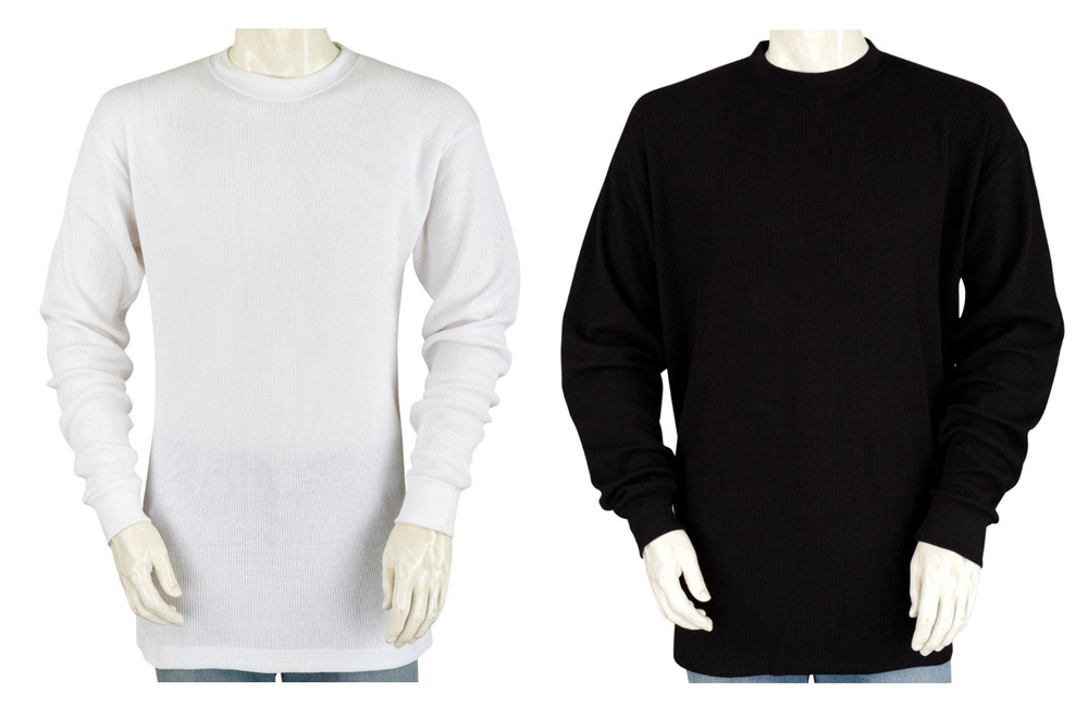 STYLLION – Big and Tall Mens Thermal Shirt – Heavy Weight – 95% Cotton 5% Poly
