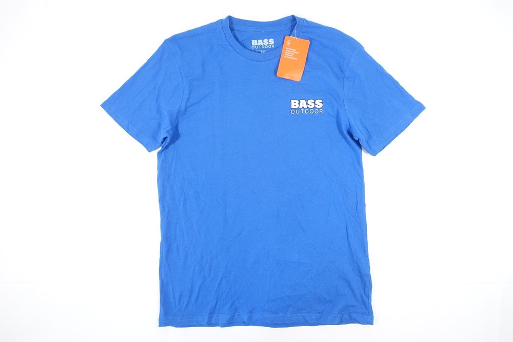 BASS OUTDOOR BLUE MEDIUM SUNSET DESERT ART TSHIRT MENS NWT NEW