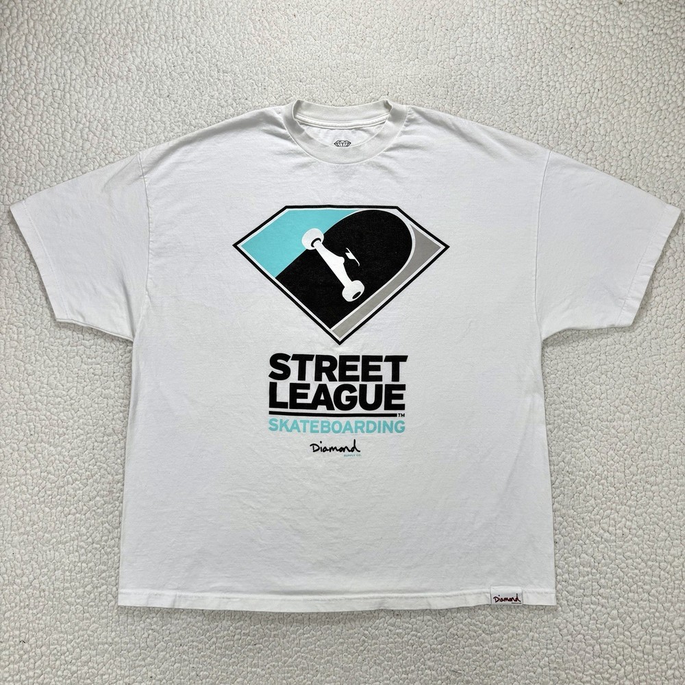 Diamond Supply Co T-Shirt Men’s 3XL White Skateboarding USA Streetwear Urban Y2K