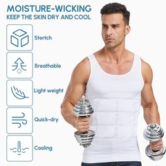 Mens Slimming Vest Abs Abdomen Compression Shirt Workout Tank Tops Body Shaper