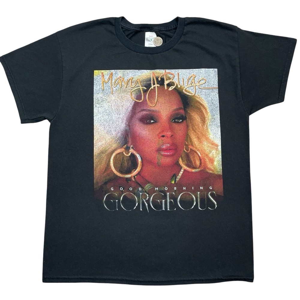 Mary J. Blige 2022 Good Morning Gorgeous Tour 2-Sided Rap Tee R&B Soul t-shirt M