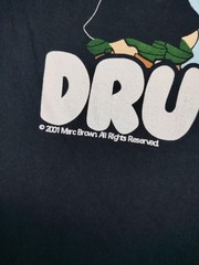 Vintage Arthur Hugs Not Drugs Shirt Mens Large Black 2001 Cartoon Graphic Tee