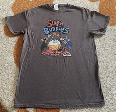Adult Size Medium Gray Delta Dog Man “Supa Buddies” Tee