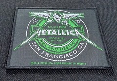 SEEK AND DESTROY BEER LABEL Licensed METALLICA Sew On Band Woven PATCH