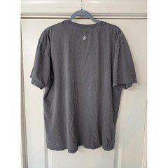 Life is Good Mens Large Gray Flag Graphic Short Sleeve Cotton Crusher T-Shirt