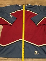 Vintage Starter Colorado Avalanche NHL Hockey Jersey Uniform Small Embroidered