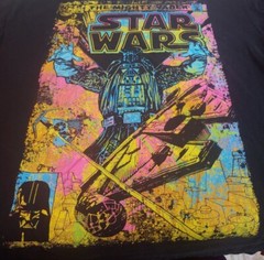 Star Wars Mens Short Sleeve Black L Crew Neck Graphic Tee Cotton Darth Vader