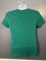 POP MAN Shirt Mens Small Green Angel Cherub Graphic Pop Art Neon Tee Print