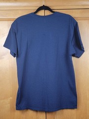 MLB Majestic Navy New York Yankees Round Logo Short Sleeve Tee – L