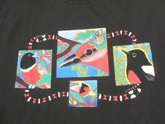 Vintage Birds Shirt Mens Extra Large XL Black Ramsey Canyon Nature Conservatory