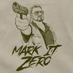 Walter Sobchak The Big Lebowski Mark It Zero Over The Line Bowling Balls T Shirt