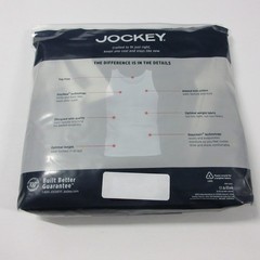 New Jockey 4 Pack Men’s Stay Cool Cotton Tanks Size Large L Black Gray White