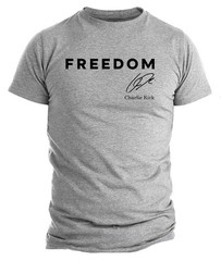 Charlie Kirk Freedom Signature USA American Patriotic T-Shirt