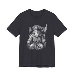 Odin Norse God T-Shirt with Ravens & Spear | Viking Mythology Tee Shirt