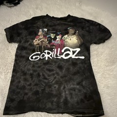 Gildan Heavy Cotton Gorillaz Graphic Logo Pink/Black M Crew Neck T-Shirt