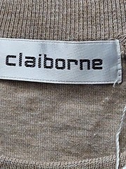 Vtg Claiborne T-Shirt Men’s XLarge Neutral SAND 100% Cotton Pullover Y2K NWT