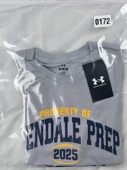 Under Armour Glendale Prep Football 2025 T-Shirt Men M Gray Athletic NWT