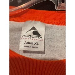 Augusta Sportswear T-Shirt Mens XL White Orange Senix Racing Ringer Tee XL