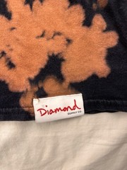 Diamond Supply Co Men’s Medium Black Bleach Dye Design Graphic Tee