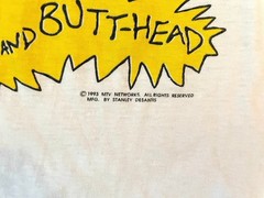 Vintage 1993 Beavis and Butt-Head MTV Show Men’s Small White Stanley DeSantis