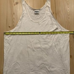 Vintage Y2K Trend Basics Streetwear Grunge Punk Hip-Hop Skater White Tank Top XL