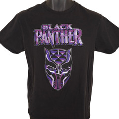 Black Panther T Shirt Mens Size Medium Black Marvel Comics Movie Promo