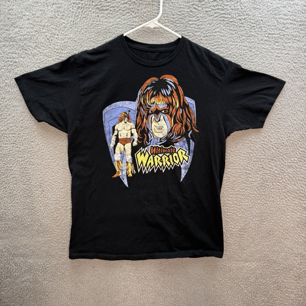 Ultimate Warrior Shirt Adult Large Black WWE WWF Wrestling 80s 90s Pop Culture