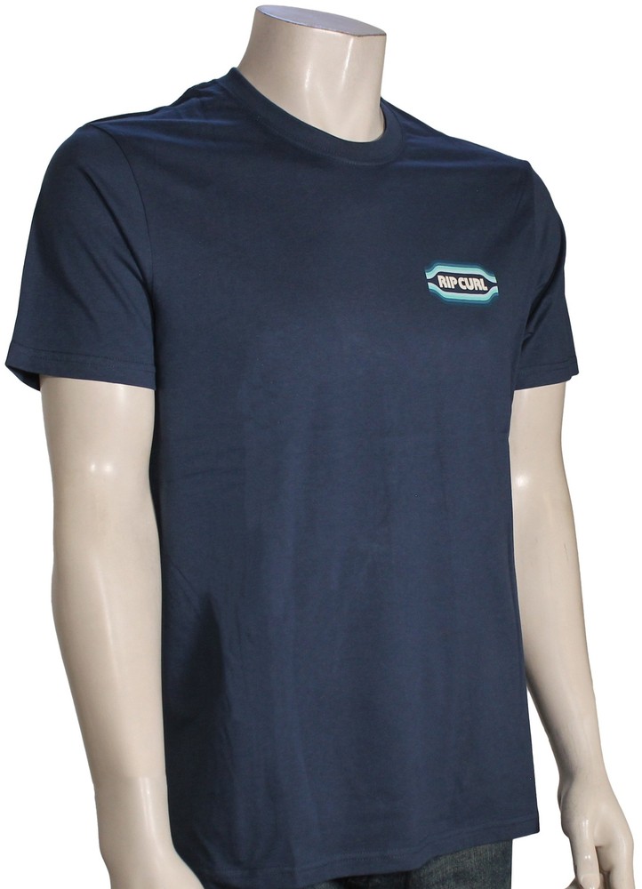 Rip Curl Surf Revival Channels T-Shirt – Washed Navy – New