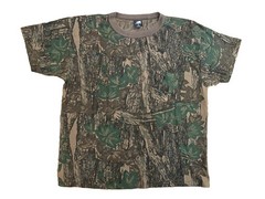 Vintage Ace Sportswear Trebark Single Stitch Camo Pocket Shirt Size XL