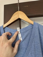 Vintage American Apparel Deep V Neck T Shirt Y2K XL Blue Tri Blend Track Tee