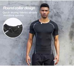 Men’s Compression Short Sleeve Sports Running Shirts Fitness Quick Dry T-shirt