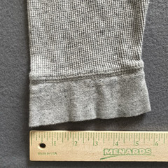 The Foundry Supply Co Men’s Henley 4XL Gray Waffle Knit 100% Cotton Long Sleeve