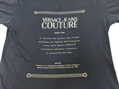 Versace Jeans Couture Black Graphic Gold Prin T shirt XL Authentic Mens Y2K XL