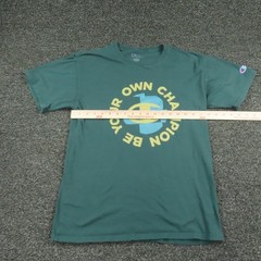 Champion Shirt Mens Medium Green Be Your Own Champion Graphic Tee Motivational