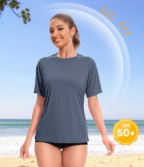 Kinglaman 5 Pack Womens Dry Fit Workout Top Short Sleeve Athletic Yoga Tee