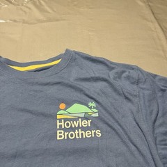 Howler Brothers T-Shirt Mens XXL Blue Double Sided Logo Print Outdoor Casual